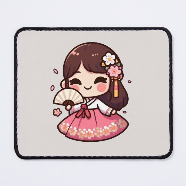 Item preview, Hanbok Cute Girl Kawaii Cherry Blossoms K-drama designed and sold by NerdiPop.