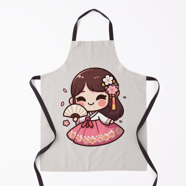 Item preview, Hanbok Cute Girl Kawaii Cherry Blossoms K-drama designed and sold by NerdiPop.