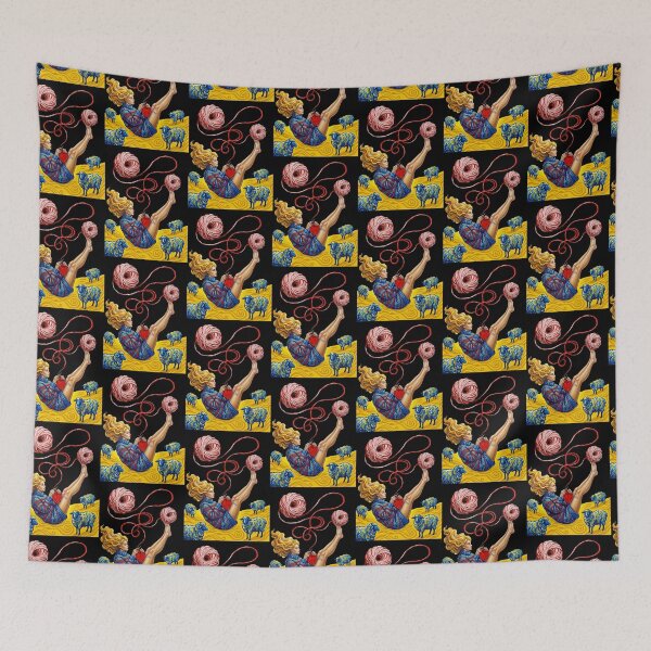 Item preview, Knitting Yarn with Colorful Sheep designed and sold by TeeARTHY.