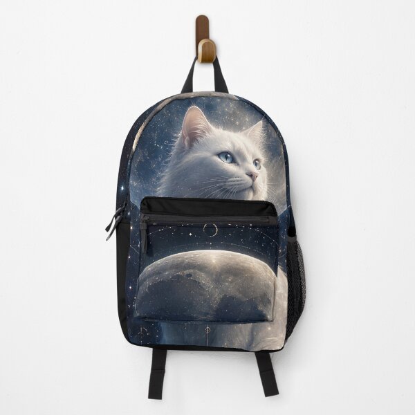 Item preview, Celestial Majesty – White Milkyway Cat and Full Moon designed and sold by UmSkelig834.
