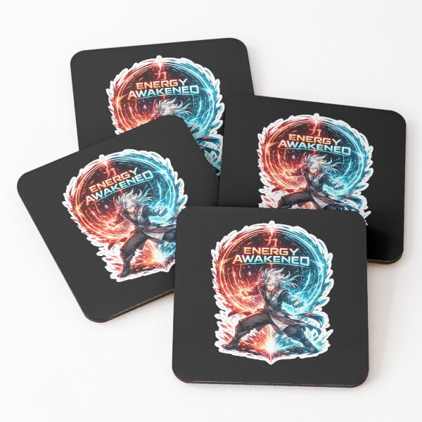 Item preview, Energy Awakened — Dual Power Anime Fighter Art designed and sold by Cyber Kitsune.