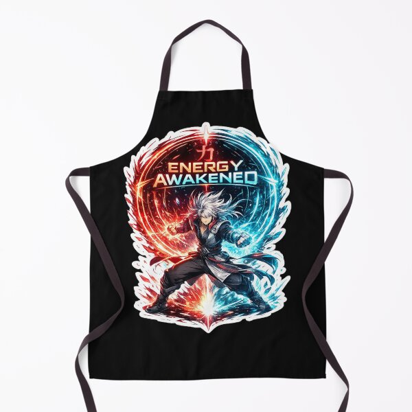 Item preview, Energy Awakened — Dual Power Anime Fighter Art designed and sold by Cyber Kitsune.
