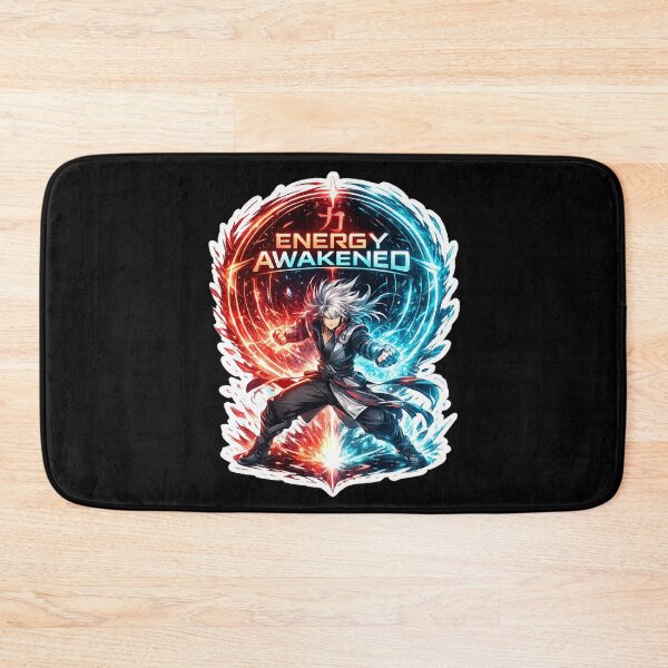 Item preview, Energy Awakened — Dual Power Anime Fighter Art designed and sold by Cyber Kitsune.