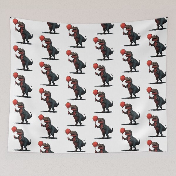 Item preview, T-REX Love - Red Balloon - EXTINCTION LEVEL Fashion  designed and sold by CleverCulture.