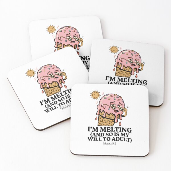 Item preview,  I'm Melting And So Is My Will To Adult Funny Summer Ice Cream designed and sold by BumbleBloom7.