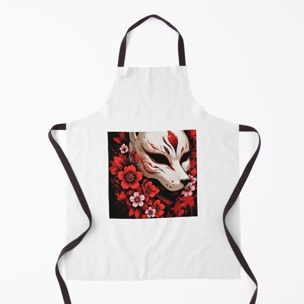 Item preview, Japanese Kitsune Fox Mask Cherry Blossom Tattoo Art designed and sold by brkydesign.