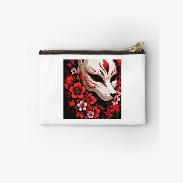 Item preview, Japanese Kitsune Fox Mask Cherry Blossom Tattoo Art designed and sold by brkydesign.