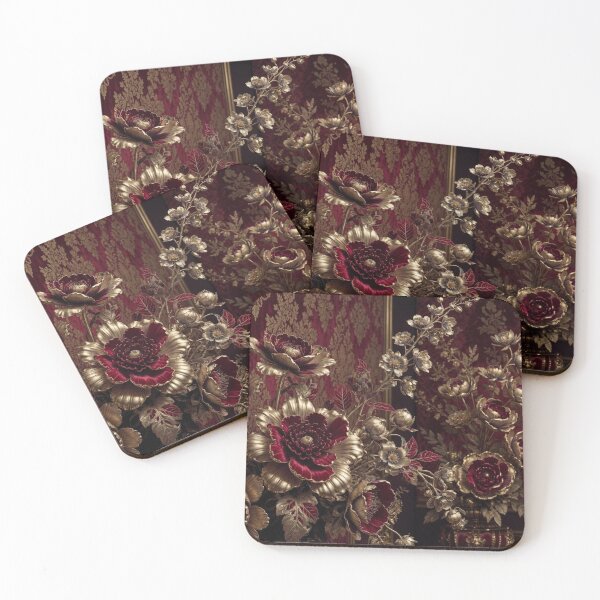 Item preview, Luxury Burgundy and Gold Floral Arrangement designed and sold by IntelliMindDesigns.