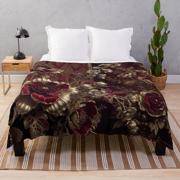 Item preview, Luxury Burgundy and Gold Floral Arrangement designed and sold by IntelliMindDesigns.