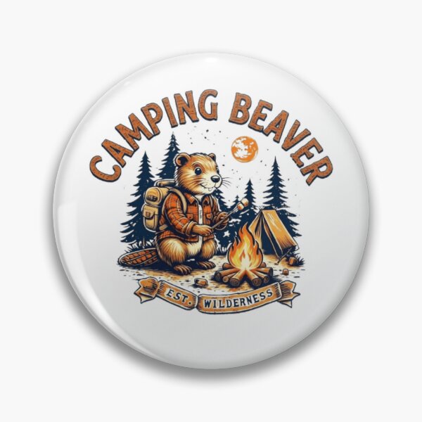 Item preview, Cozy Campfire Beaver designed and sold by Uniqueauraaprints.