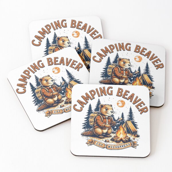 Item preview, Cozy Campfire Beaver designed and sold by Uniqueauraaprints.