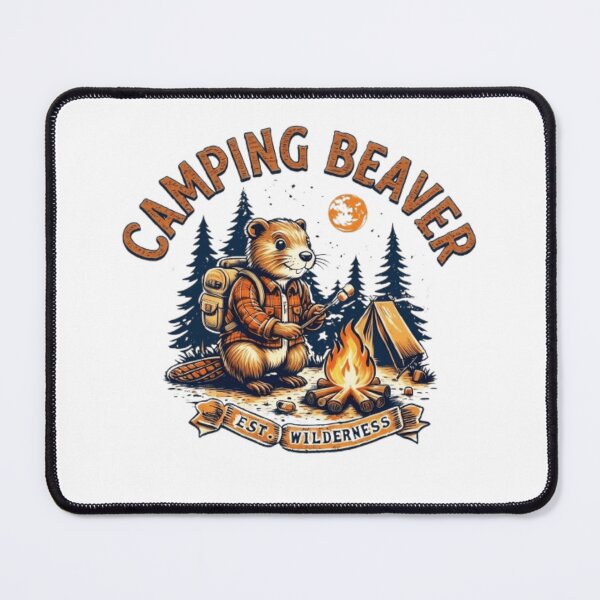 Item preview, Cozy Campfire Beaver designed and sold by Uniqueauraaprints.