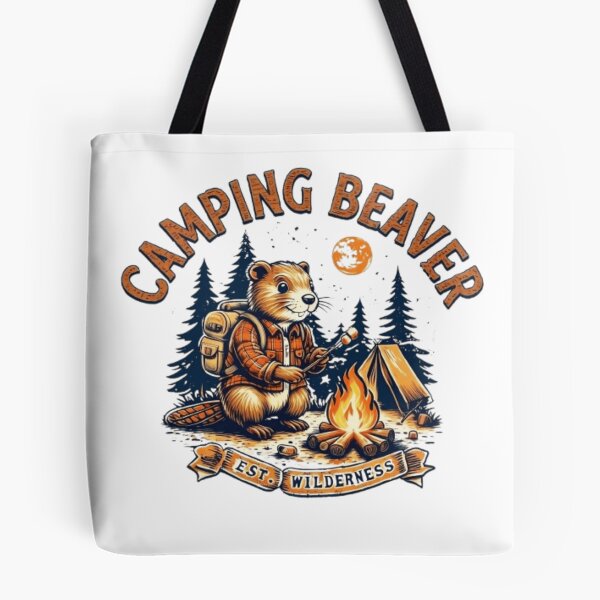 Item preview, Cozy Campfire Beaver designed and sold by Uniqueauraaprints.