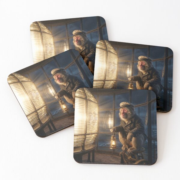 Item preview, Japanese Macaque Is Diligent Lighthouse Keeper designed and sold by Tridentulus.