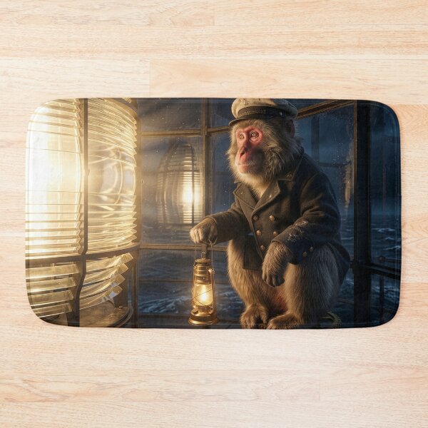 Item preview, Japanese Macaque Is Diligent Lighthouse Keeper designed and sold by Tridentulus.