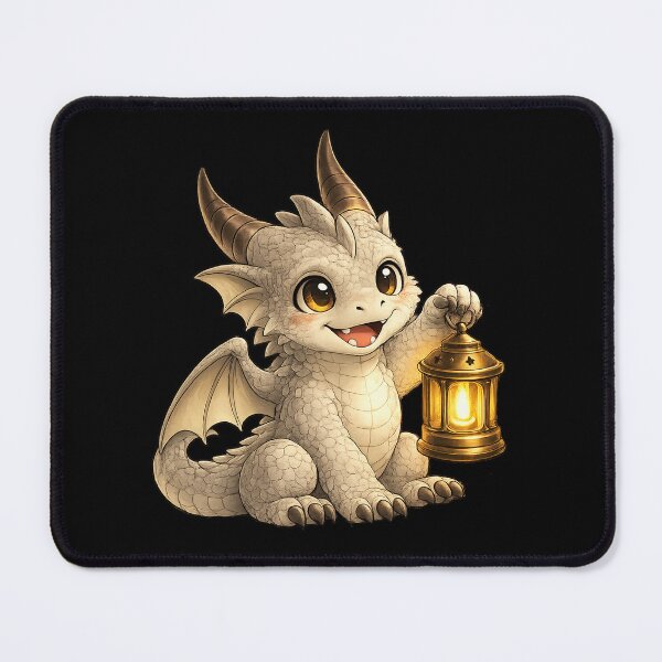 Item preview, Cute Baby Dragon with Lantern Fantasy Art designed and sold by Hatchling Hollow.