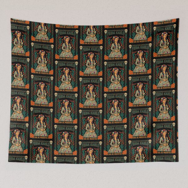 Item preview, Frida Kahlo Dia de Muertos Floral Poster designed and sold by TeeARTHY.
