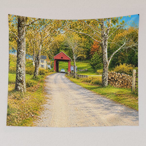 Item preview, Walkersville Covered Bridge rustic designed and sold by gotucoveredart.