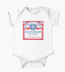 Funny Electrician Shirt Beer Drinking Retired Gift T-Shirt One Piece - Short Sleeve