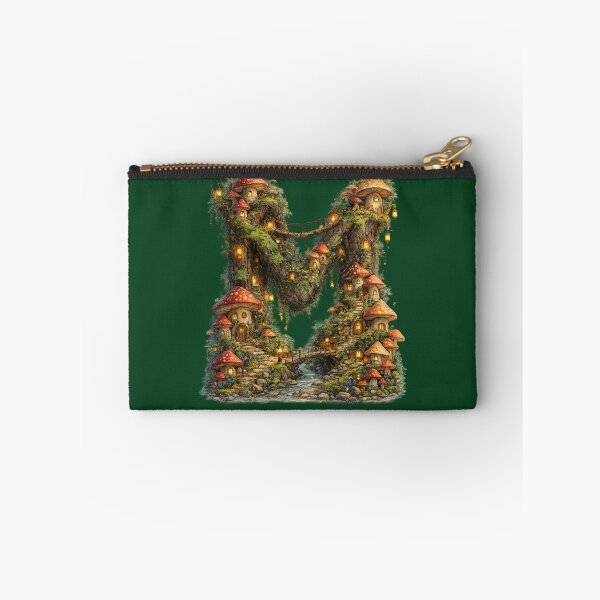 Item preview, Letter M Mushroom Village Fairy Cottagecore Monogram Gift designed and sold by irfanshikh.