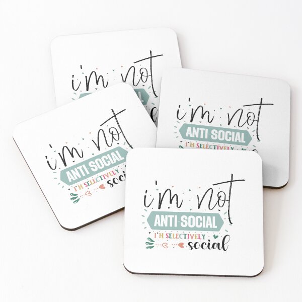 Item preview, Sarcastic Introvert Im not Anti Social Im Selectively Social Quote designed and sold by dcohea.