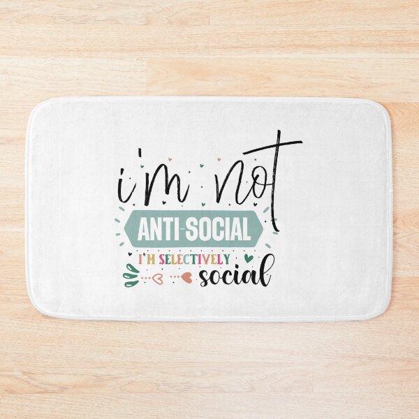 Item preview, Sarcastic Introvert Im not Anti Social Im Selectively Social Quote designed and sold by dcohea.