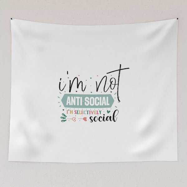 Item preview, Sarcastic Introvert Im not Anti Social Im Selectively Social Quote designed and sold by dcohea.