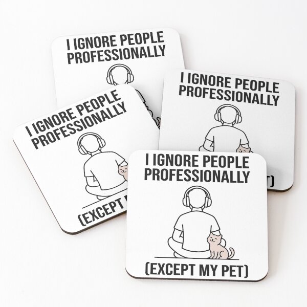 Item preview, I Ignore People Professionally Except My Pet Funny Introvert Shirt designed and sold by Safe Haven Pets.