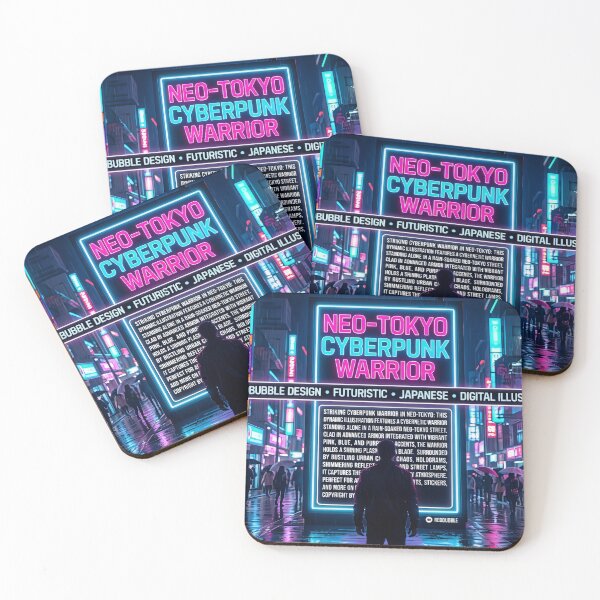 Item preview, Futuristic Samurai Girl - Synthwave City Aesthetic designed and sold by Neo Tokio.