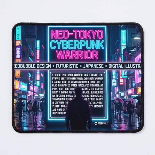 Item preview, Futuristic Samurai Girl - Synthwave City Aesthetic designed and sold by Neo Tokio.