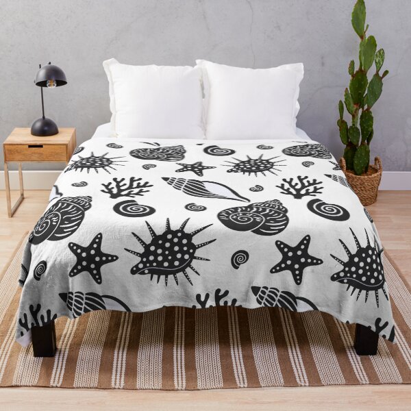 Item preview, Black and White Seashell Ocean designed and sold by BetweenForms.