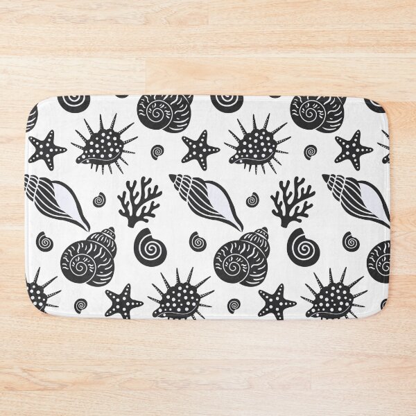 Item preview, Black and White Seashell Ocean designed and sold by BetweenForms.