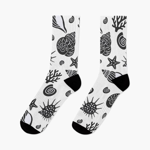 Item preview, Black and White Seashell Ocean designed and sold by BetweenForms.