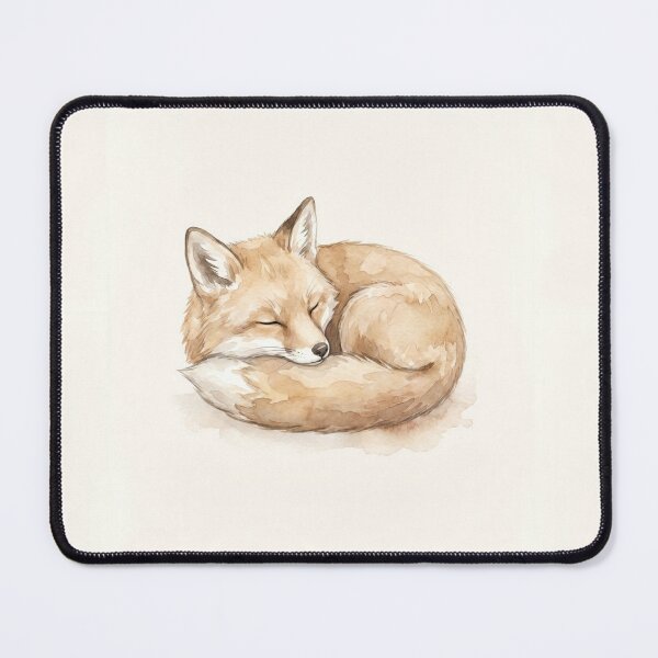 Item preview, Cute Sleeping Baby Fox Watercolor Illustration designed and sold by drhett09.