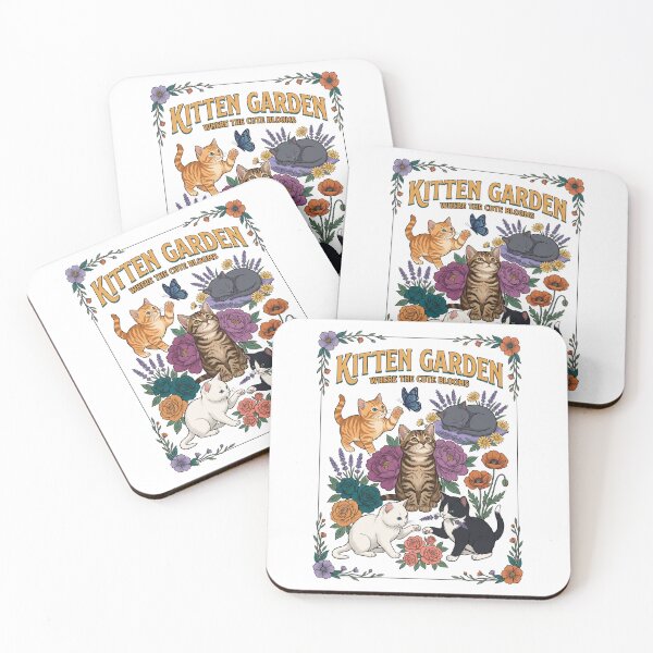 Item preview, Kitten Garden Floral Botanical Cat designed and sold by TeeARTHY.