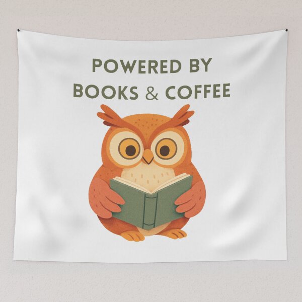 Item preview, Powered by books & coffee designed and sold by creativityisfun.