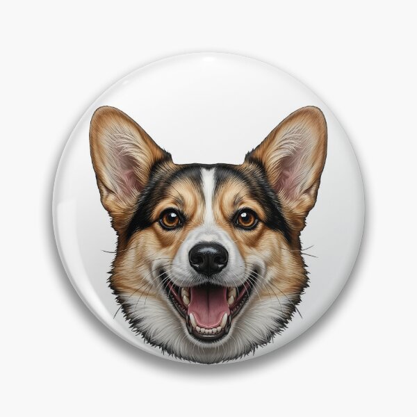 Item preview, Happy Corgi Portrait – Vibrant Pembroke Welsh Corgi Face designed and sold by Happy_Animal.