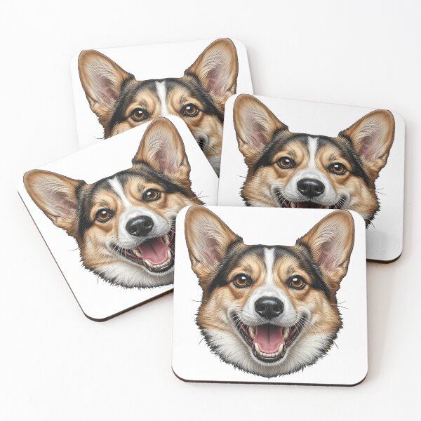 Item preview, Happy Corgi Portrait – Vibrant Pembroke Welsh Corgi Face designed and sold by Happy_Animal.