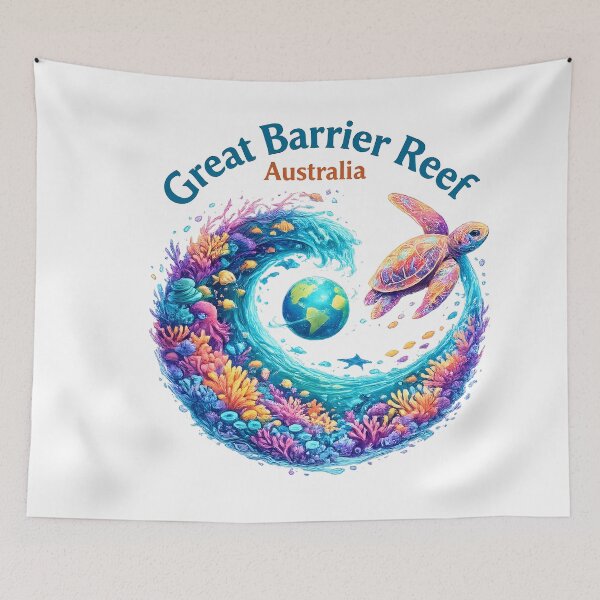 Item preview, Great Barrier Reef Australia Tee | Coral Reef Ocean Dive Travel Underwater Nature designed and sold by Axivra.