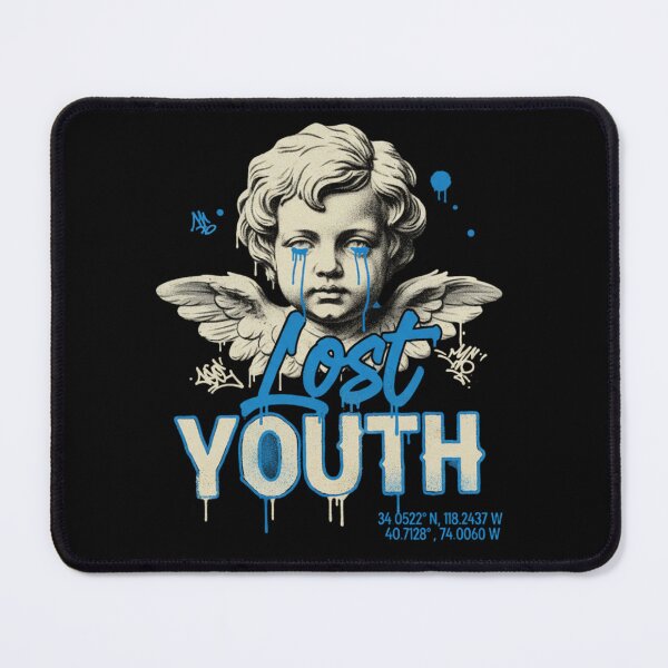 Item preview, Lost Youth Angel Graffiti Art | Vintage Streetwear Aesthetic Cherub Design designed and sold by Threadnovax.
