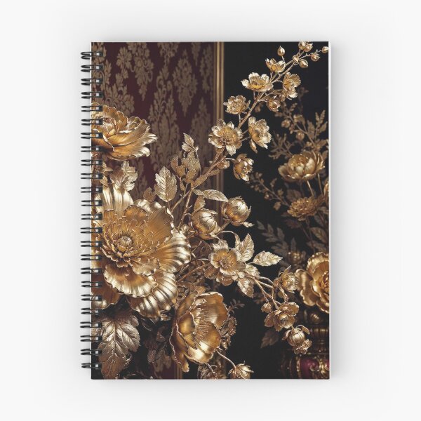 Item preview, Luxury Golden Metallic Flower Arrangement designed and sold by IntelliMindDesigns.