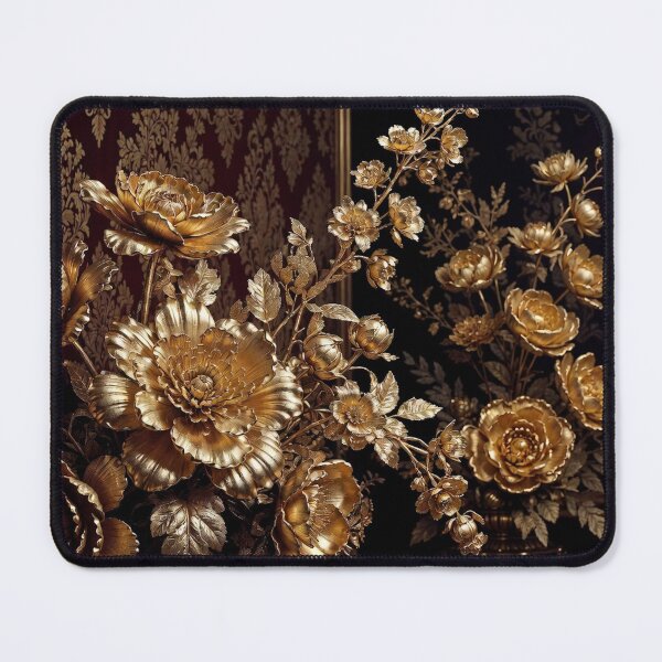 Item preview, Luxury Golden Metallic Flower Arrangement designed and sold by IntelliMindDesigns.