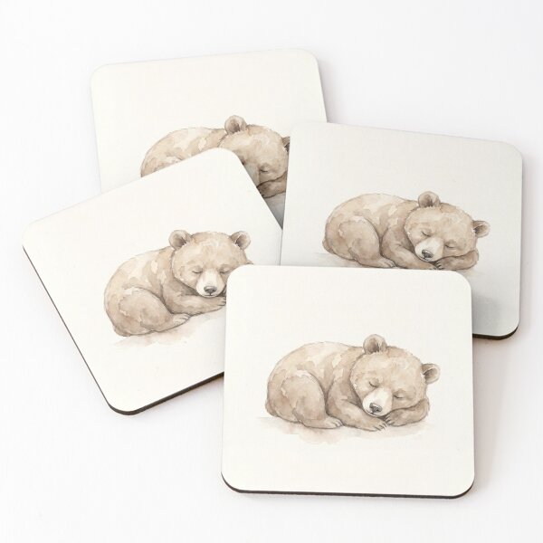 Item preview, Cute Sleeping Baby Bear Watercolor Illustration designed and sold by drhett09.