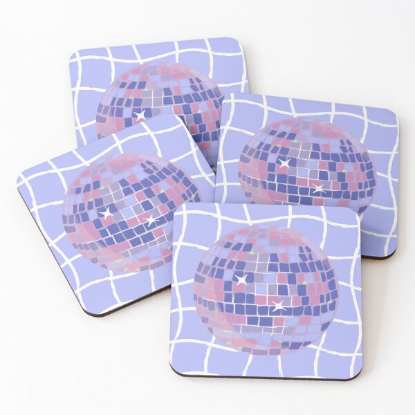 Item preview, Pastel Disco Ball Illustration on Lavender Wavy Grid designed and sold by samahl_l.