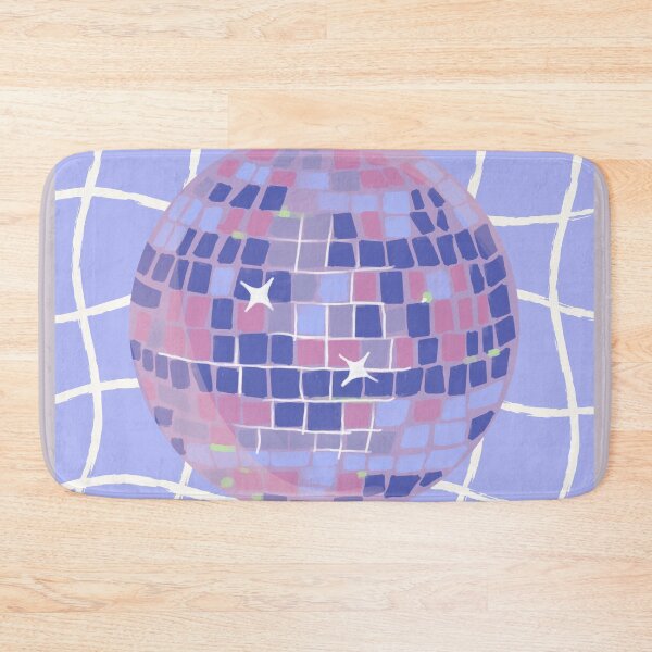 Item preview, Pastel Disco Ball Illustration on Lavender Wavy Grid designed and sold by samahl_l.