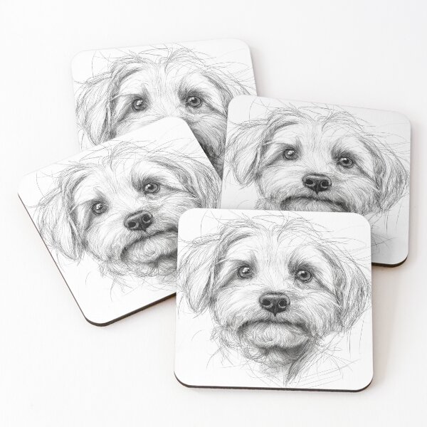 Item preview, Bichon Frisé Doggie Illustration designed and sold by Roxane Bay.