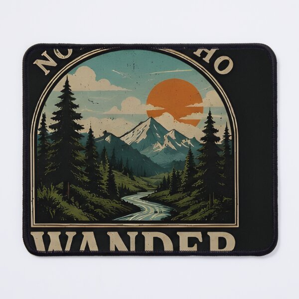 Item preview, Not All Who Wander Are Lost Vintage Mountain Nature Art designed and sold by brkydesign.