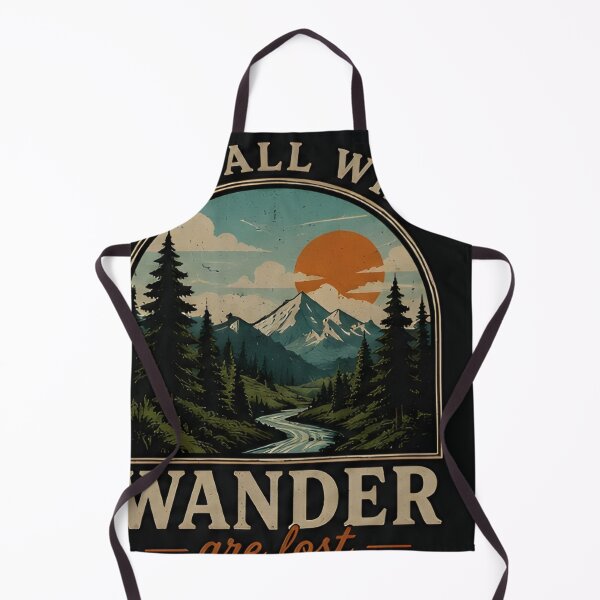 Item preview, Not All Who Wander Are Lost Vintage Mountain Nature Art designed and sold by brkydesign.