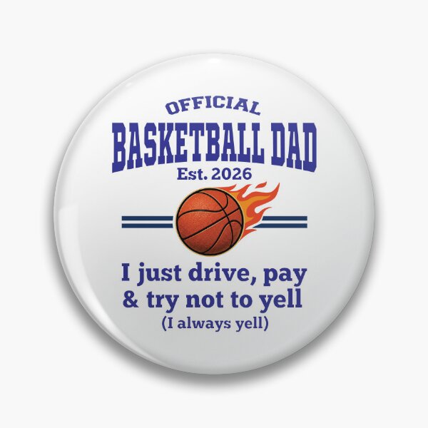 Item preview, Official Basketball Dad Est 2026 – Funny Basketball Dad Gift – I just Drive, Pay and Try Not Yell designed and sold by inkframe.