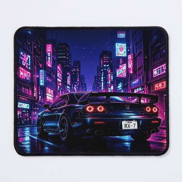 Item preview, The Future Is Now Cyberpunk Tokyo RX7 JDM Car Art designed and sold by brkydesign.